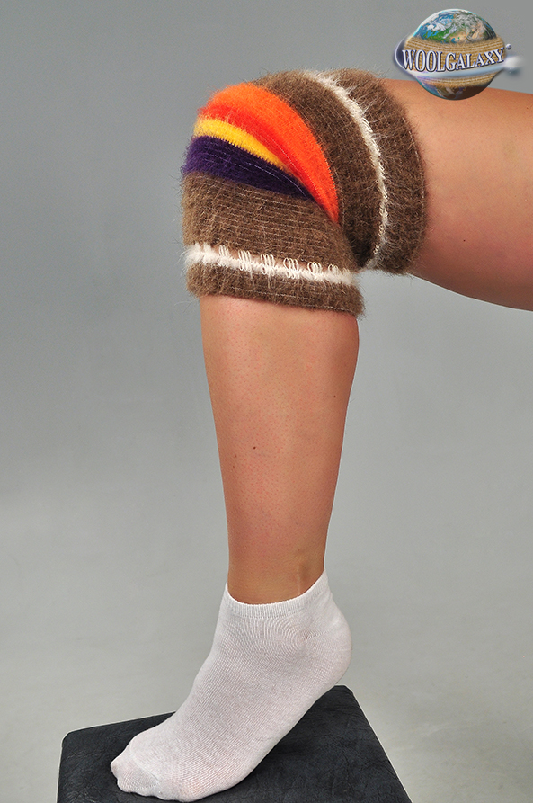 Elastic warming knee-guard with camel wool «Bright Lifestyle»