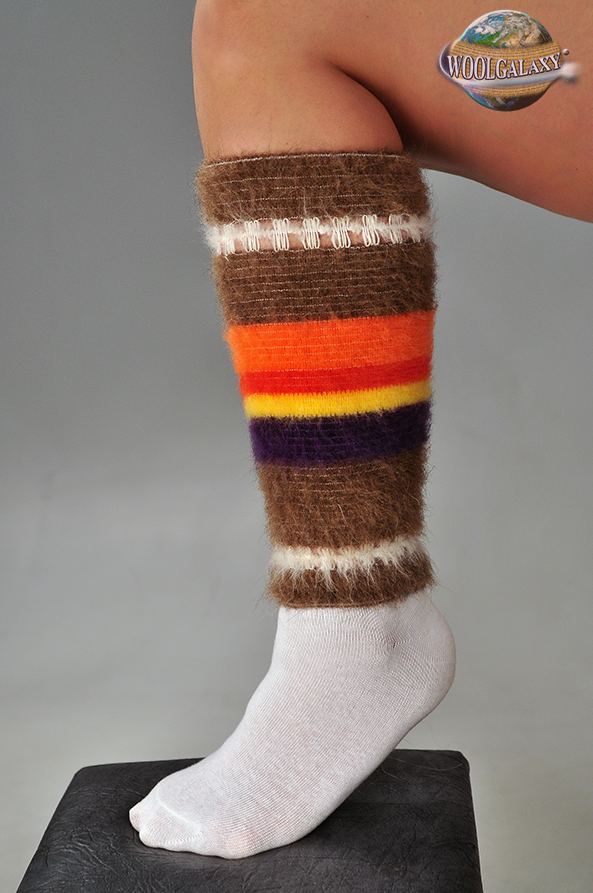 Bandaje con lana de camello para la espinilla  «Estilo de vida lleno de colores»