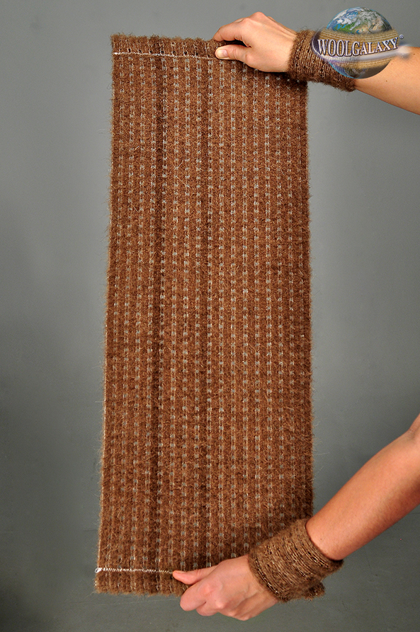 Elastic perforated fabric containing camel wool, “FANTASTIC” Collection